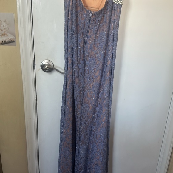 City studio blue sparkling lace gown/dress - Picture 8 of 15